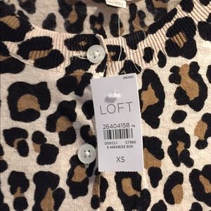 NWT LOFT Cardigan Animal Print